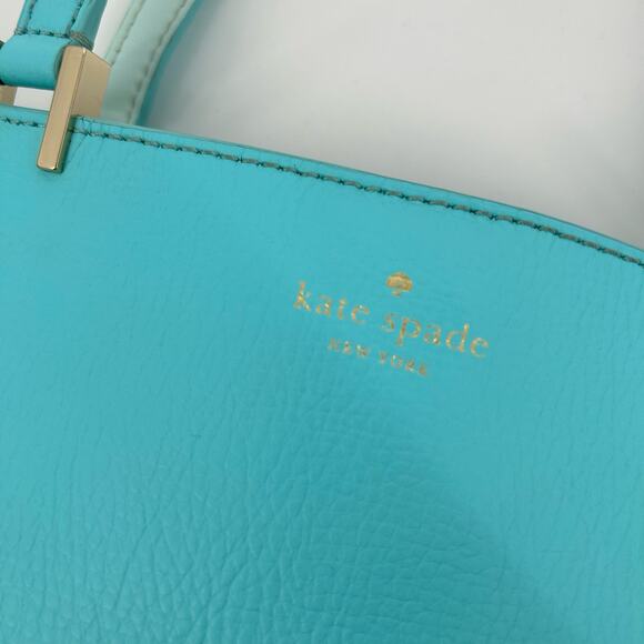 KATE SPADE NewYork Sanders Place Large Leather‎ Romily Tote Purse Atol Blue - Picture 3 of 13
